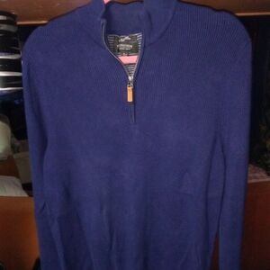 Nordstrom Men's Zip-Up Sweater in Deep Blue